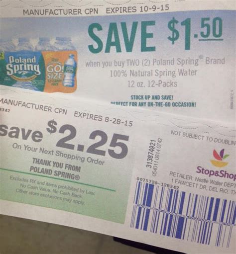 coupons for poland spring water
